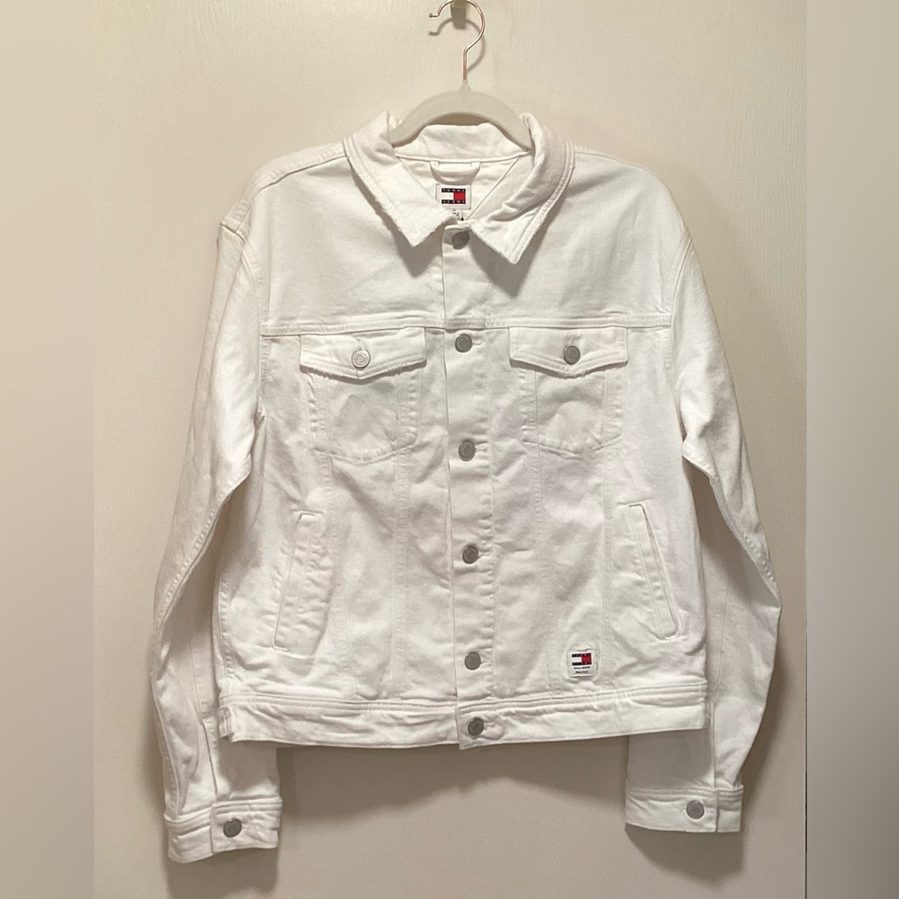 Tommy Hilfiger Classic White Jeans Jacket Retail $110